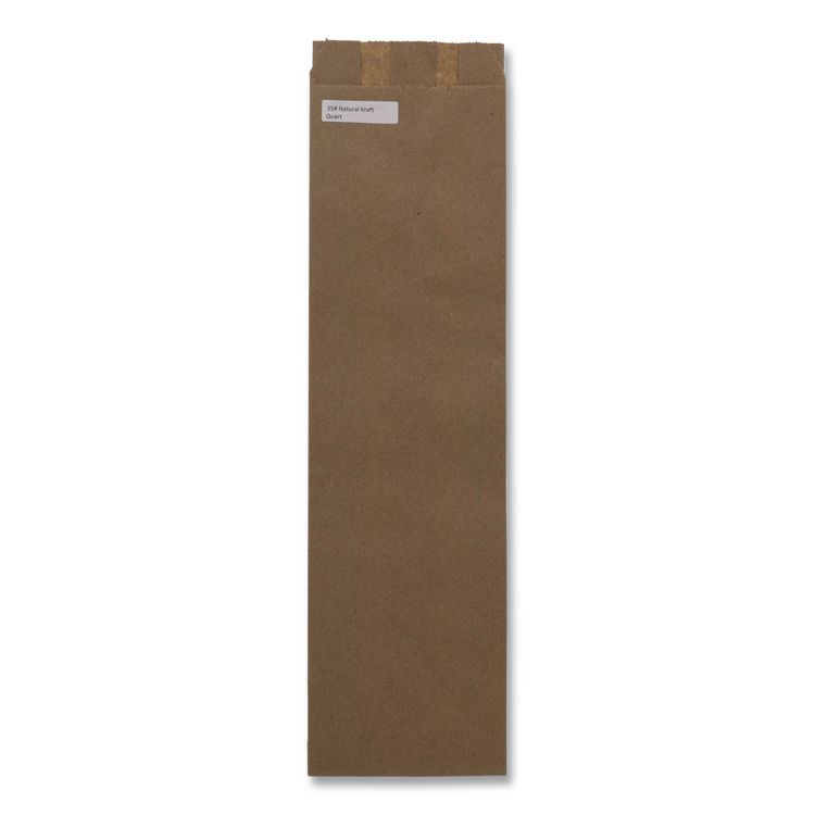 Grocery Paper Bags, Merchandise Size, 35# Basis Weight, 4.5 x 2.5 x 16, Brown, 500/Bundle
