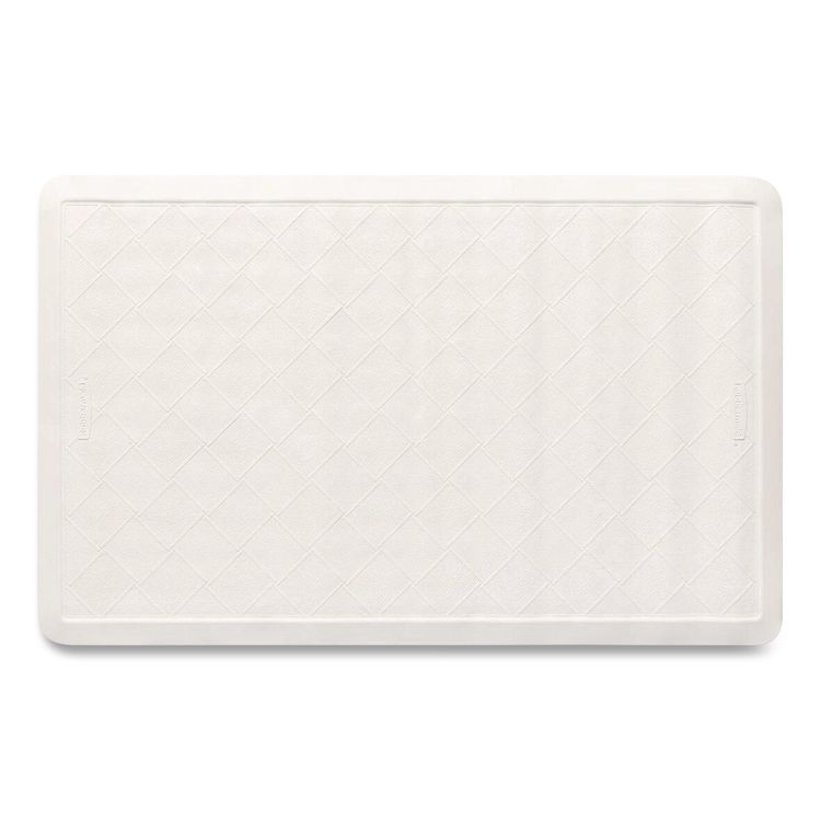 Safti-Grip Bath Mats, White Textured Surface, Suction-Cup Backing, 14" x 22.5", 12/Carton