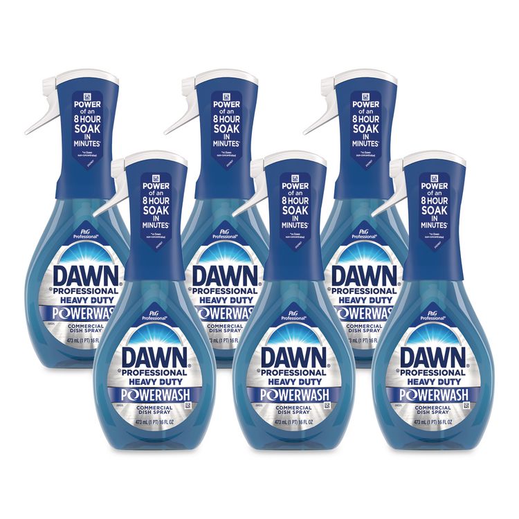 Heavy Duty Powerwash Commercial Dish Spray, 16 oz, 6 Pack: 6 Starter Kits