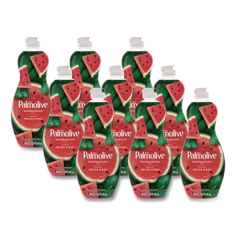 Dishwashing Liquid, Watermelon Scent, 20 oz Bottle, 9/Carton