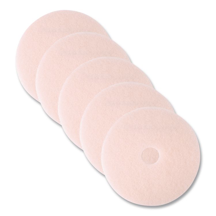 Ultra High-Speed Eraser Floor Burnishing Pad 3600, 27" Diameter, Pink, 5/carton