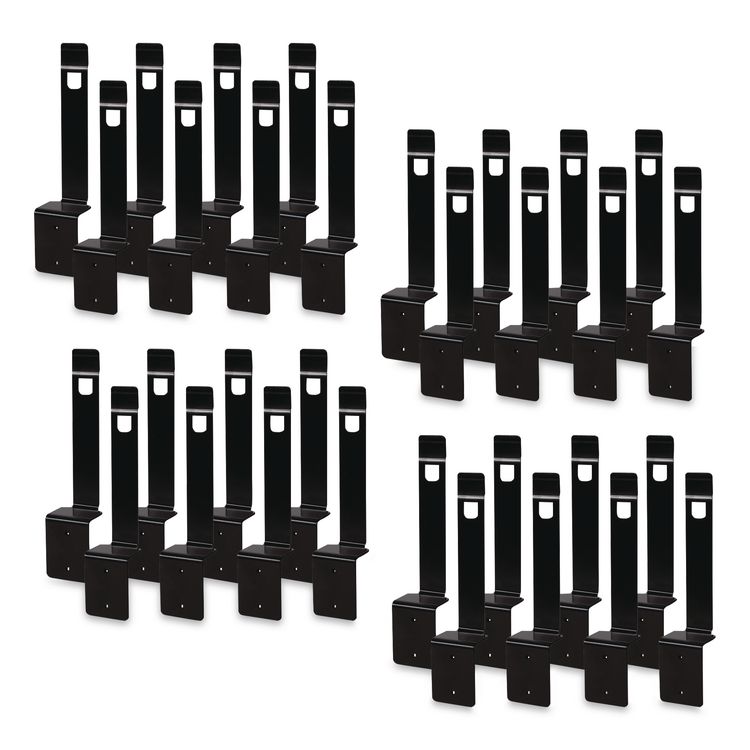 Rail Mount For Es Everywhere System, Black, 8/pack, 4 Packs/carton