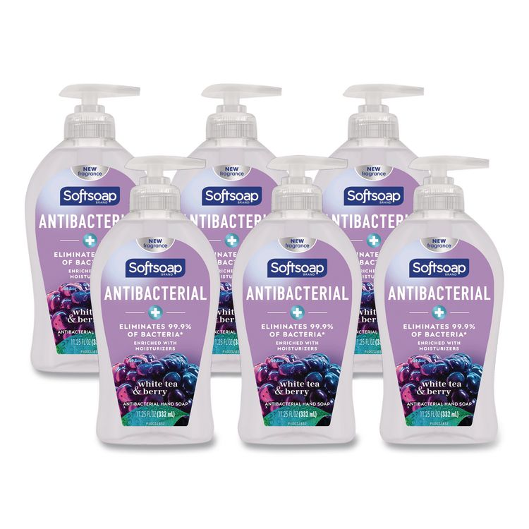 Antibacterial Hand Soap, White Tea and Berry Fusion Scent, 11.25 oz, 6/Carton