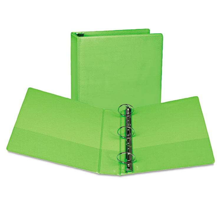 Picture of Fashion View Binder, Round Ring, 11 x 8-1/2, 2" Capacity, Lime, 2/Pack