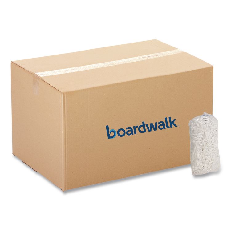 Mop Head, Looped, Enviro Clean With Tailband, Cotton/Synthetic, Large, White, 12/Carton