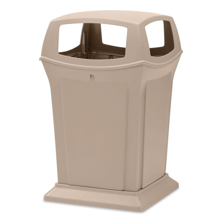 Ranger Trash Can with 4-Opening Lid, 45 gal, Resin, Wool