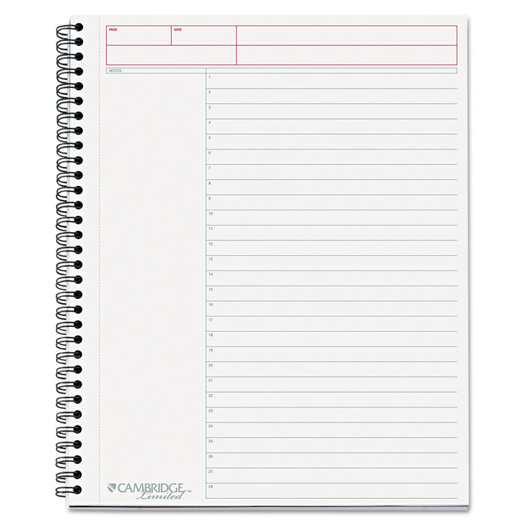 Picture of Side Bound Guided Business Notebook, Action Planner, 11 x 8 1/2, 80 Sheets