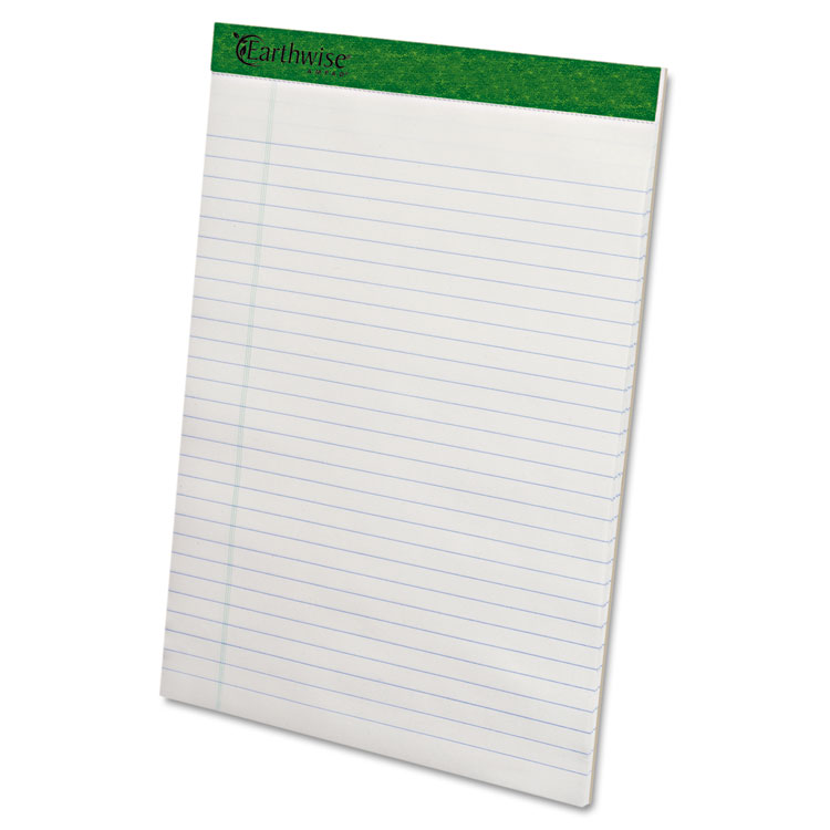 Picture of Earthwise Recycled Writing Pad, 8 1/2 x 11 3/4, White, Dozen