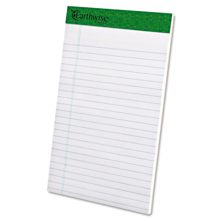 Picture of Earthwise Recycled Writing Pad, Narrow, 5 x 8, White, Dozen