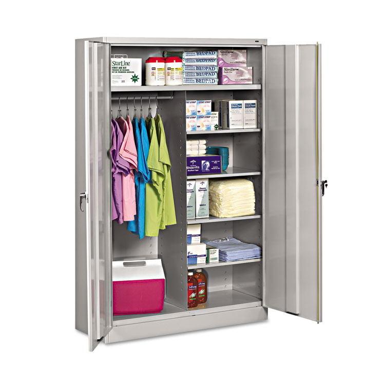 Picture of Jumbo Combination Steel Storage Cabinet, 48w x 24d x 78h, Light Gray