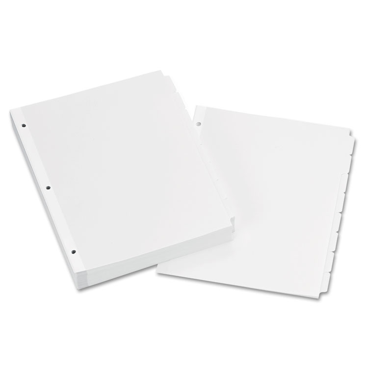 Picture of Write-On Plain-Tab Dividers, 8-Tab, Letter, 24 Sets