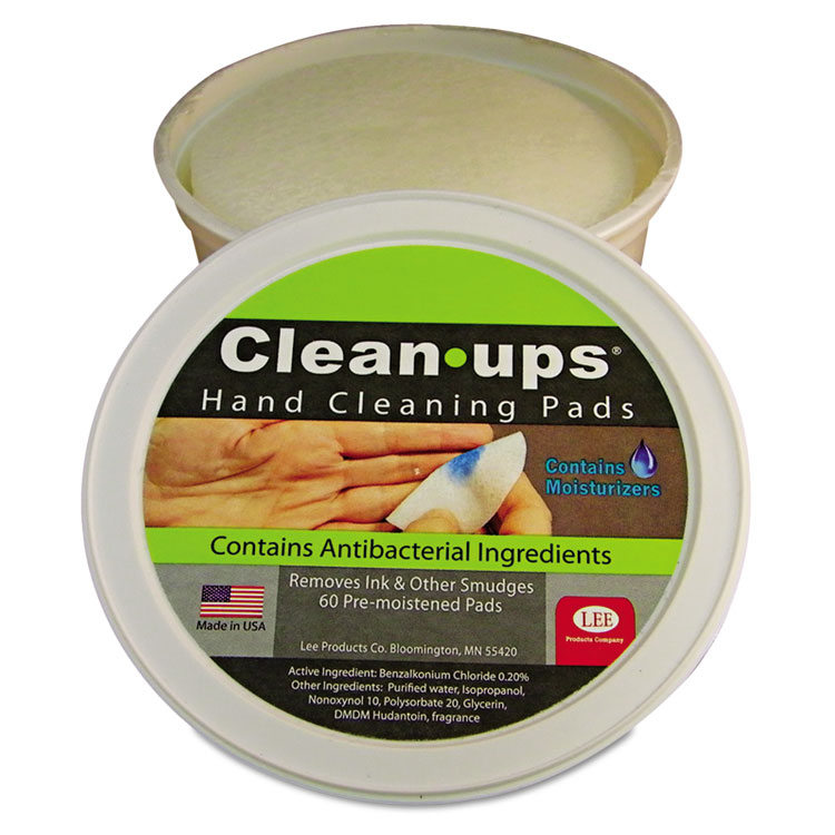 Picture of Clean-Ups Hand Cleaning Pads, Cloth, 3" dia, 60/Tub