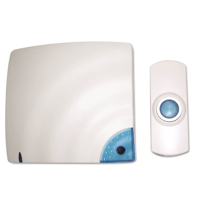 Picture of Wireless Doorbell, Battery Operated, 1-3/8w x 3/4d x 3-1/2h, Bone