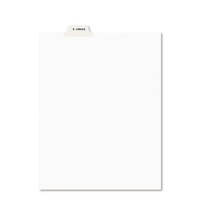 Picture of Avery-Style Preprinted Legal Bottom Tab Dividers, Exhibit S, Letter, 25/Pack