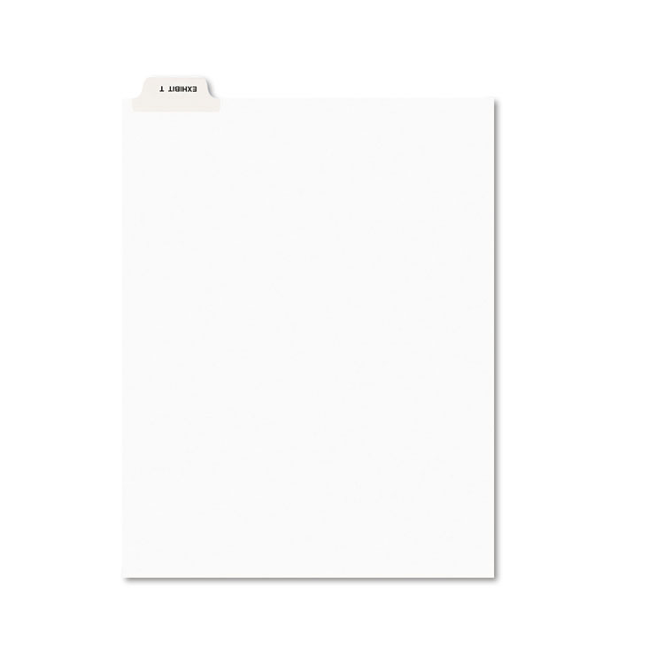 Picture of Avery-Style Preprinted Legal Bottom Tab Dividers, Exhibit T, Letter, 25/Pack