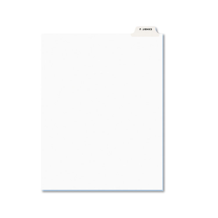 Picture of Avery-Style Preprinted Legal Bottom Tab Dividers, Exhibit U, Letter, 25/Pack