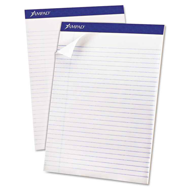 Picture of Recycled Writing Pads, 8 1/2 x 11 3/4, White, 50 Sheets, Dozen