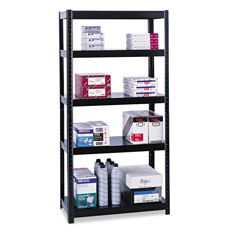 Picture of Boltless Steel Shelving, Five-Shelf, 36w x 24d x 72h, Black