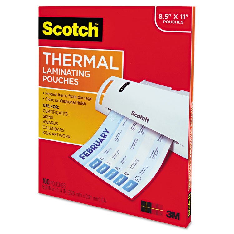 Picture of Letter Size Thermal Laminating Pouches, 3 mil, 11 1/2 x 9, 100 per Pack