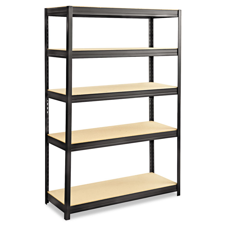 Picture of Boltless Steel/Particleboard Shelving, Five-Shelf, 48w x 18d x 72h, Black