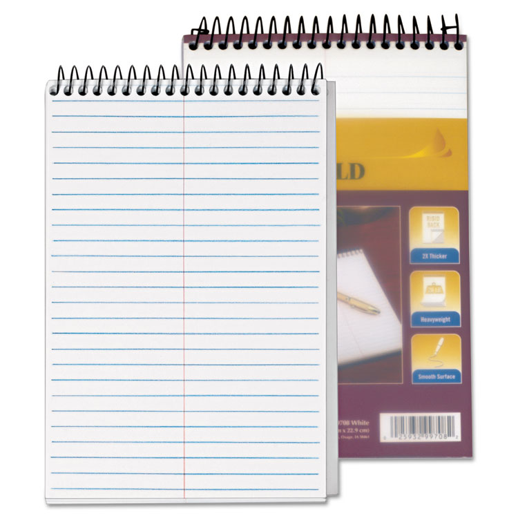 Picture of Docket Gold Spiral Steno Book, Gregg Rule, 6 x 9, White, 100 Sheets