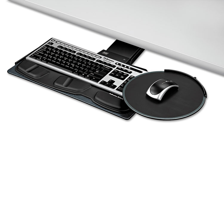 Picture of Professional Sit/Stand Adjustable Keyboard Platform, 19w x 10-5/8d, Black
