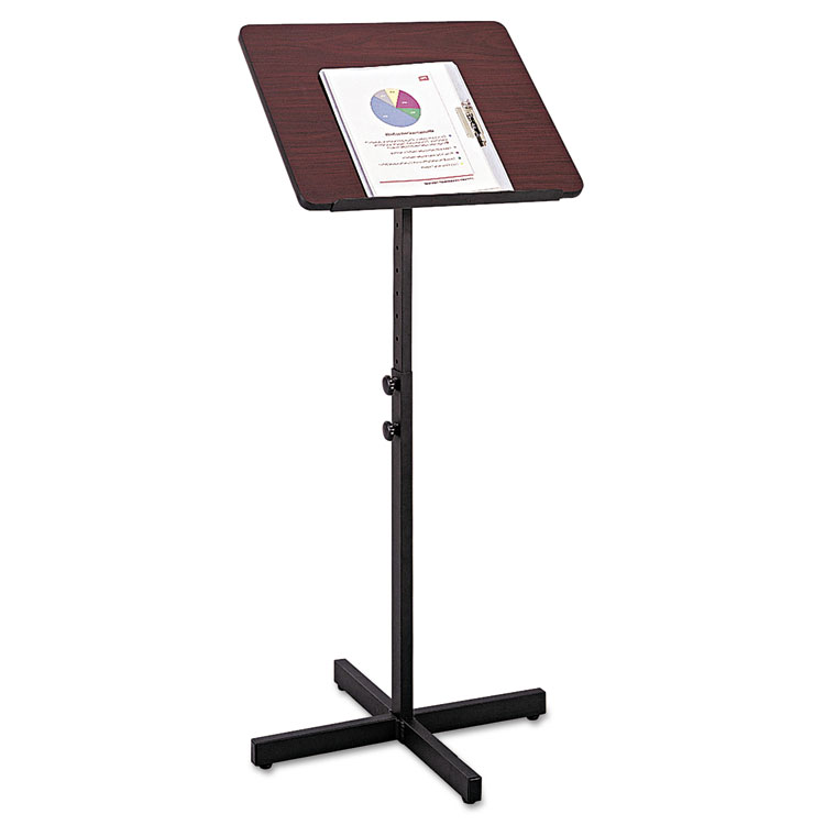 Picture of Adjustable Speaker Stand, 21w x 21d x 29-1/2h to 46h, Mahogany/Black