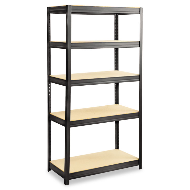 Picture of Boltless Steel/Particleboard Shelving, Five-Shelf, 36w x 18d x 72h, Black