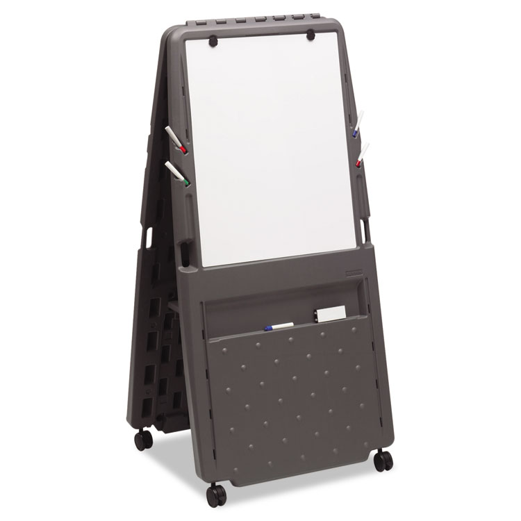 Picture of Presentation Flipchart Easel With Dry Erase Surface, Resin, 33x28x73, Charcoal