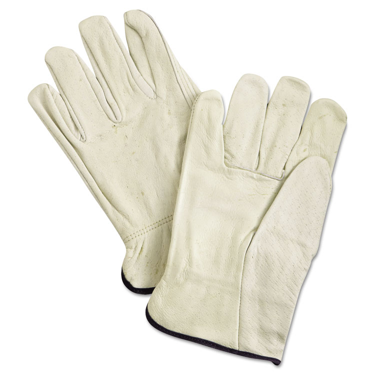 Picture of Unlined Pigskin Driver Gloves, Cream, X-Large, 12 Pair