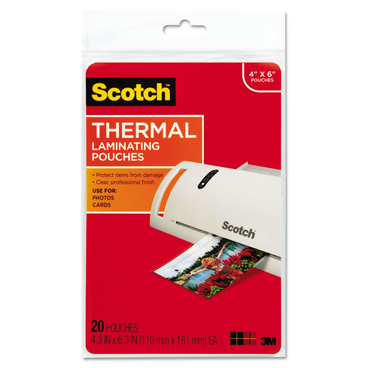 Picture of Photo Size Thermal Laminating Pouches, 5 mil, 6 x 4, 20/Pack