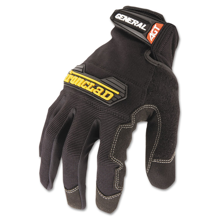 Picture of General Utility Spandex Gloves, Black, Large, Pair
