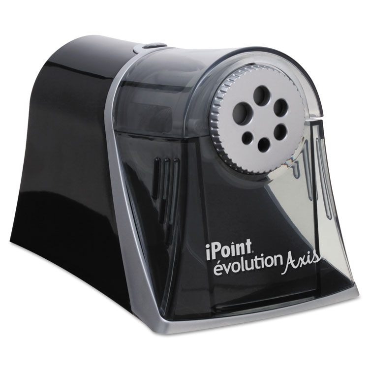 Picture of Evolution Axis Pencil Sharpener, Black/Silver, 5w x 7 1/2 d x 7 1/4h
