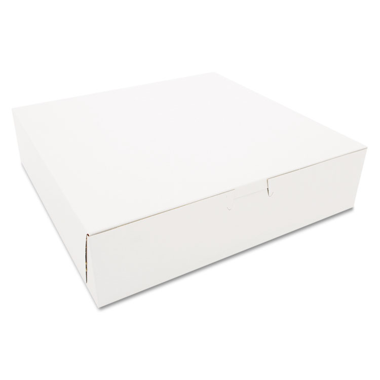 Picture of Tuck-Top Bakery Boxes, 10w x 10d x 2 1/2h, White, 250/Carton
