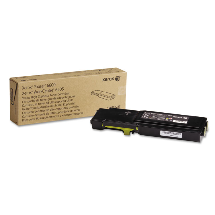 Picture of 106R02227 High Capacity Toner, 6000 Page-Yield, Yellow