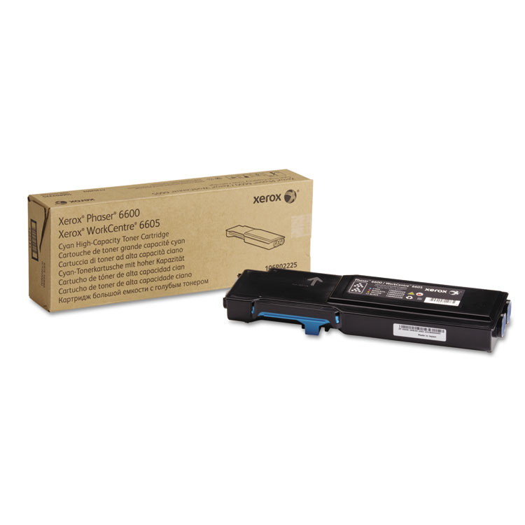 Picture of 106R02225 High Capacity Toner, 6000 Page-Yield, Cyan