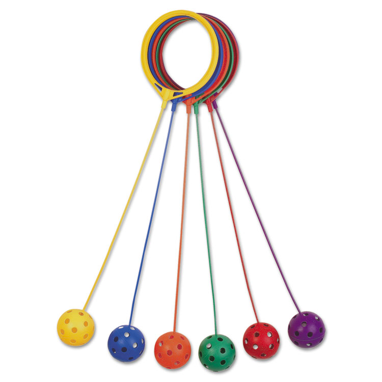 Picture of Swing Ball Set, Plastic, Assorted Colors, 6/Set
