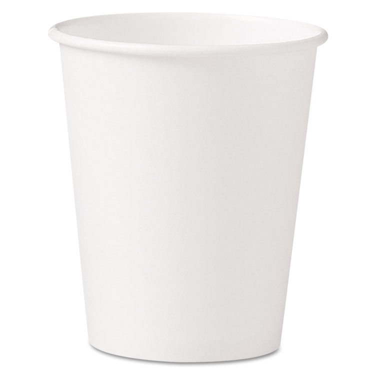 Picture of Polycoated Hot Paper Cups, 10 Oz, White