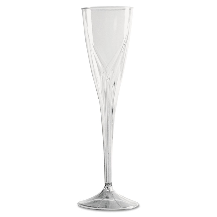 Picture of Classicware One-Piece Champagne Flutes, 5 Oz., Clear, Plastic, 10/pack