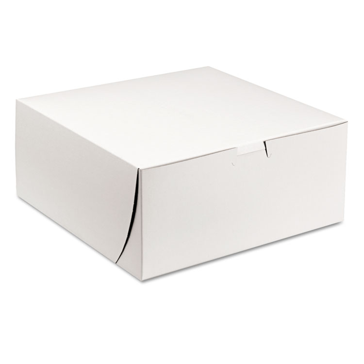 Picture of Tuck-Top Bakery Boxes, 9w x 9d x 4h, White, 200/Carton