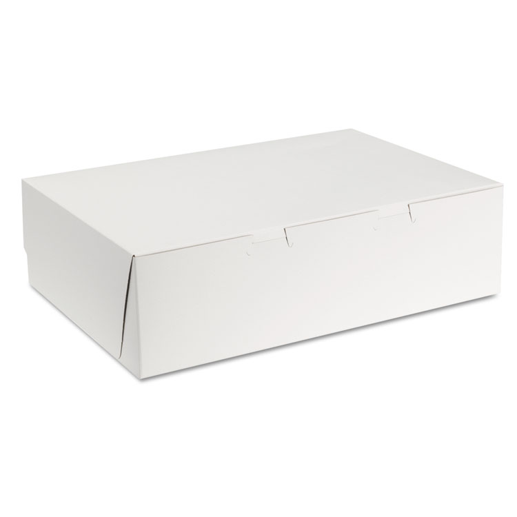 Picture of Tuck-Top Bakery Boxes, 14w x 10d x 4h, White, 100/Carton