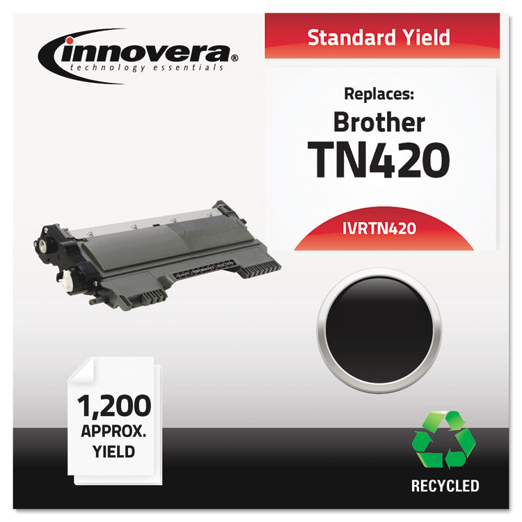 Remanufactured TN420 Toner, 1200 Page-Yield, Black
