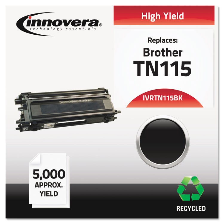 Remanufactured TN115BK High-Yield Toner, 5000 Page-Yield, Black