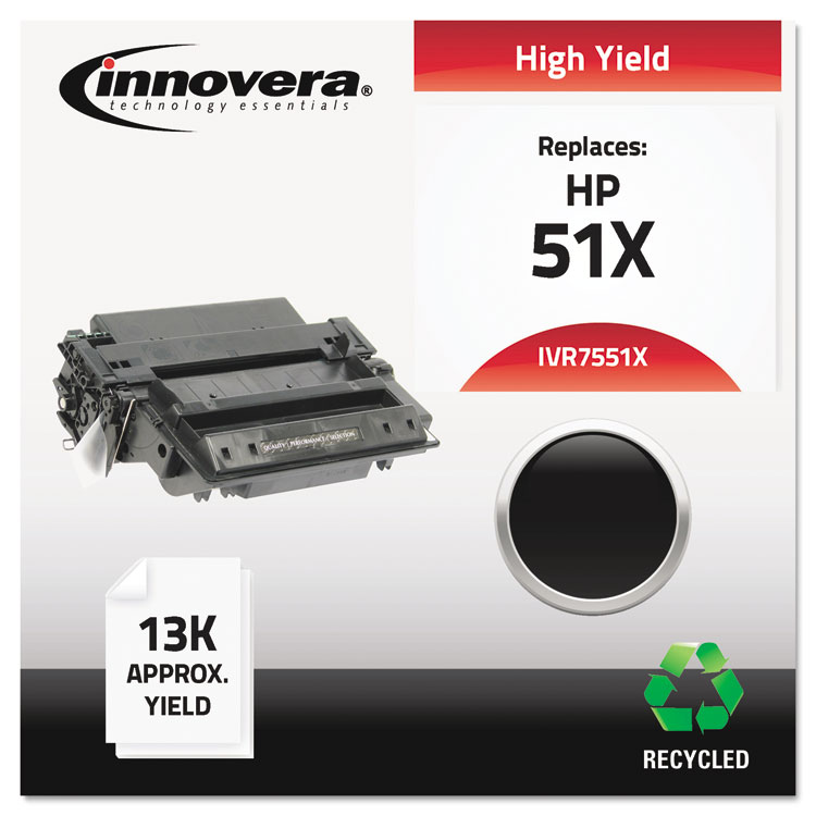 Picture of Remanufactured Q7551X (51X) High-Yield Toner, Black