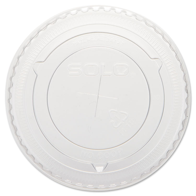 Picture of Straw-Slot Cold Cup Lids, 10oz Cups, Clear