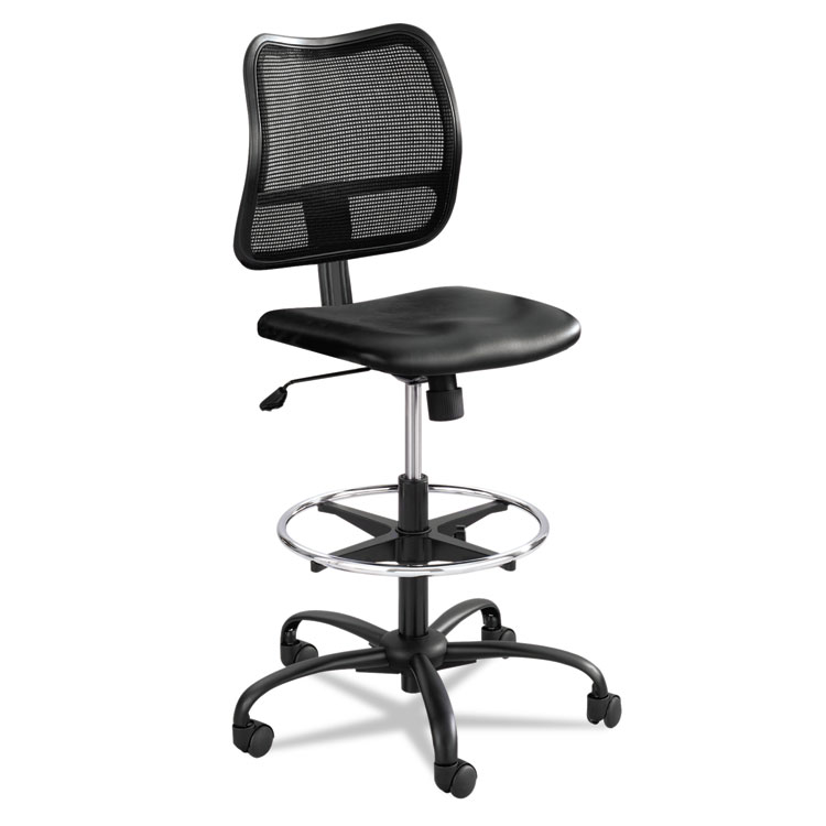 Picture of Vue Series Mesh Extended Height Chair, Vinyl Seat, Black