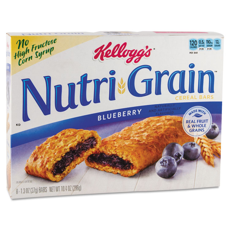 Picture of Nutri-Grain Cereal Bars, Blueberry, Indv Wrapped 1.3oz Bar, 16/Box