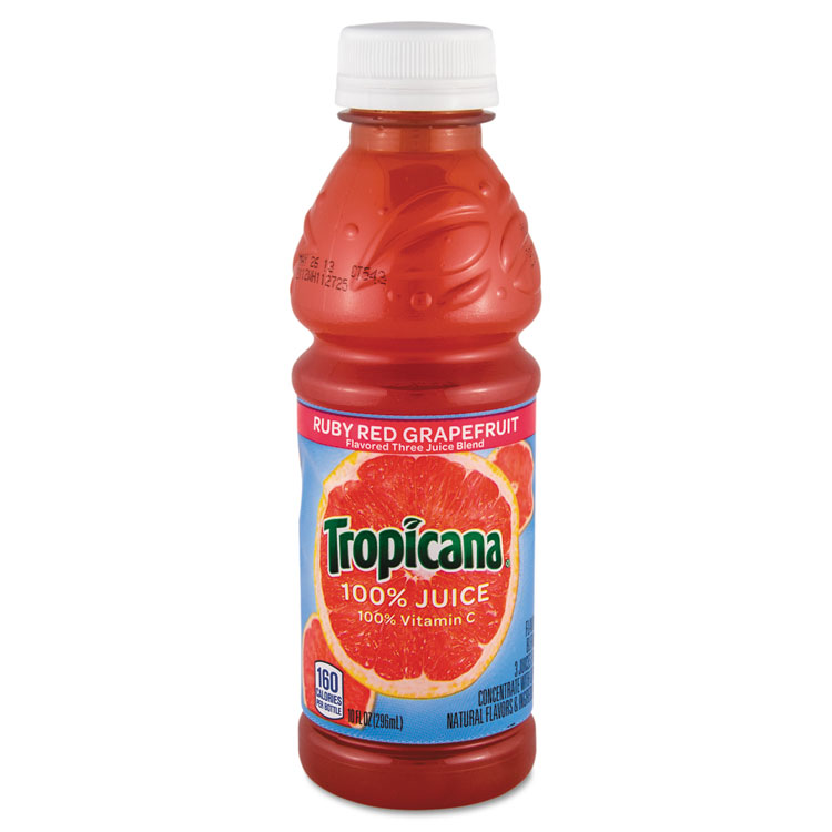 Picture of 100% Juice, Ruby Red Grapefruit, 10oz Bottle, 24/Carton