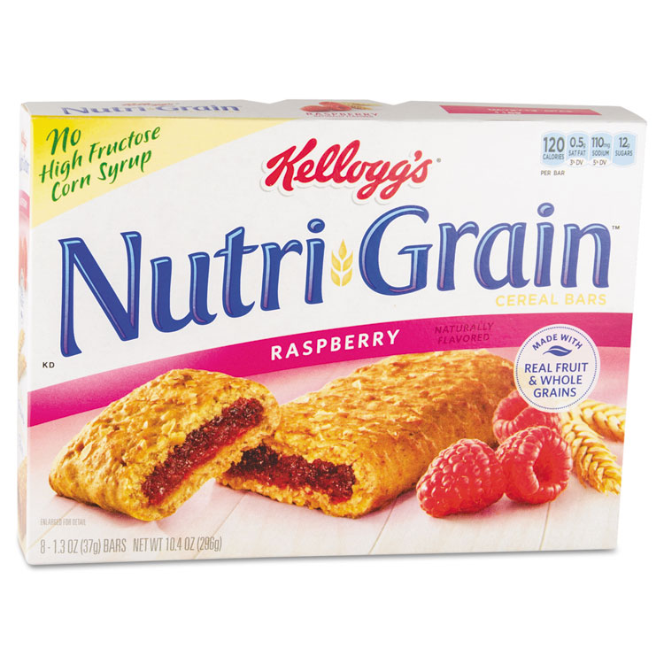 Picture of Nutri-Grain Cereal Bars, Raspberry, Indv Wrapped 1.3oz Bar, 16/Box