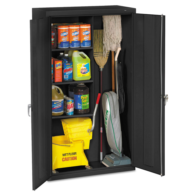 Picture of Janitorial Cabinet, 36w x 18d x 64h, Black